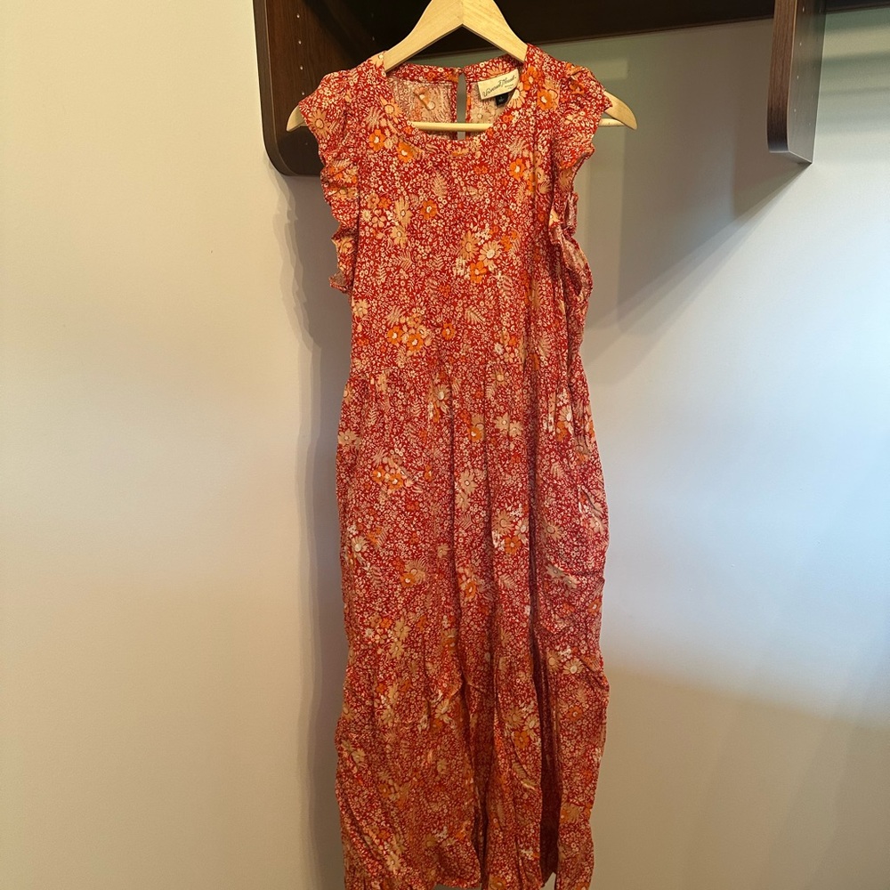 Universal Thread Sleeveless Floral Cotton Maxi Dress - Size Large